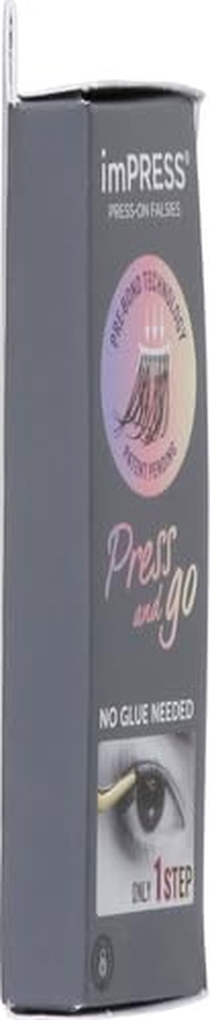 KISS  Falsies Press on Self Adhesive Eyelashes, 12Mm-14Mm Natural Volume Press on Lashes, Black, No Glue Needed, Invisible Band, 20 Lash Clusters & Non-Stick Applicator - Natural