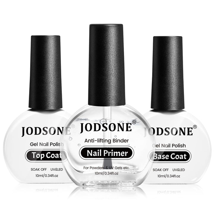 2 Bottles 10Ml of Top Coat Base Coat Gel Polish Set Bright Surface at Home DIY Nail Salon Girl Gift, Transparent