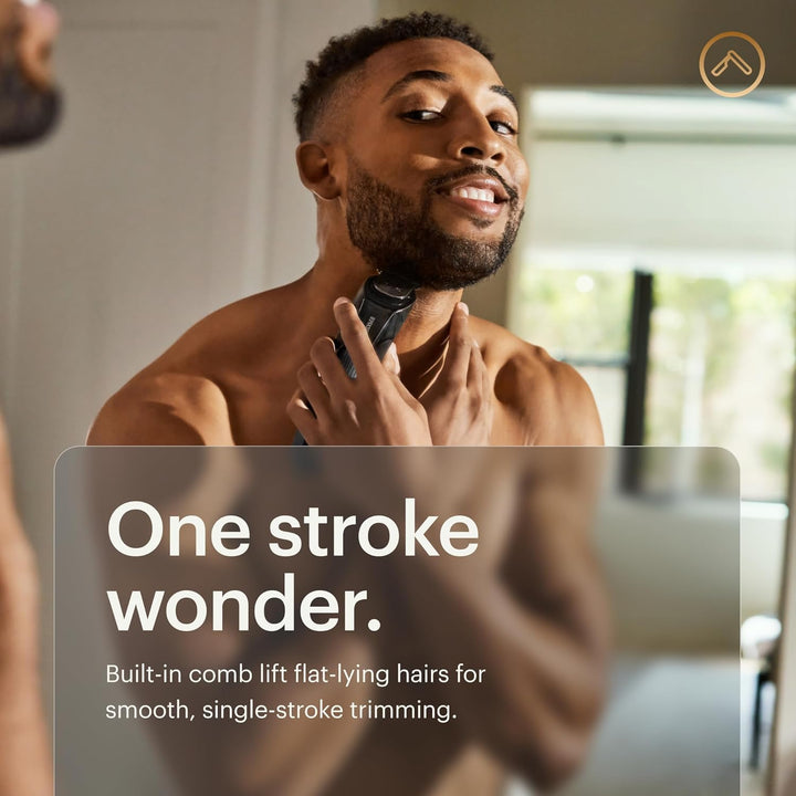 ® the Beard Hedger® Premium Men'S Beard Trimmer, 20 Length Adjustable Blade Wheel, Stainless Steel T-Blade for Precision Facial Hair Trimming, Cordless Waterproof Wet/Dry Clipper