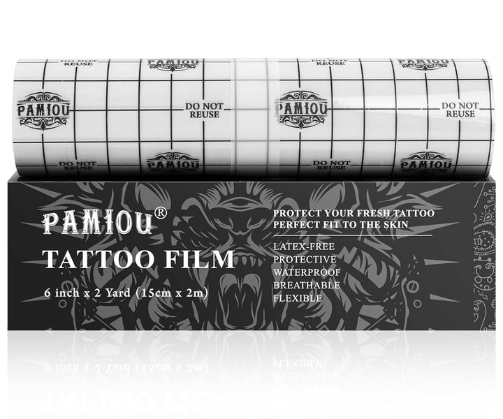 Tattoo Aftercare Second Skin Tattoo Cover up Patch - 6 Inches X 2 Yards Tattoo Wrap, Breathable, Waterproof, Transparent, Latex-Free Film, Protective Tape for Skin Recovery
