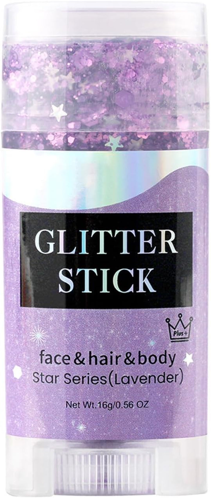 Purple Body Glitter Stick,Singer Concert Outfit Face Glitter Makeup for Women,Hair Glitter Gel for Kids,Festival Rave Pride Accessories,Mermaid Sequins Chunky Glitter Face Paint,0.56Oz