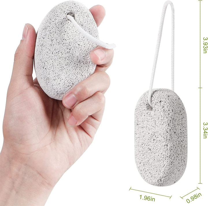 2PCS Natural Pumice Stone,  Lava Pedicure Tools Hard Skin Callus Remover for Feet and Hands - Foot File Exfoliation to Remove Dead Skin, and Callusess