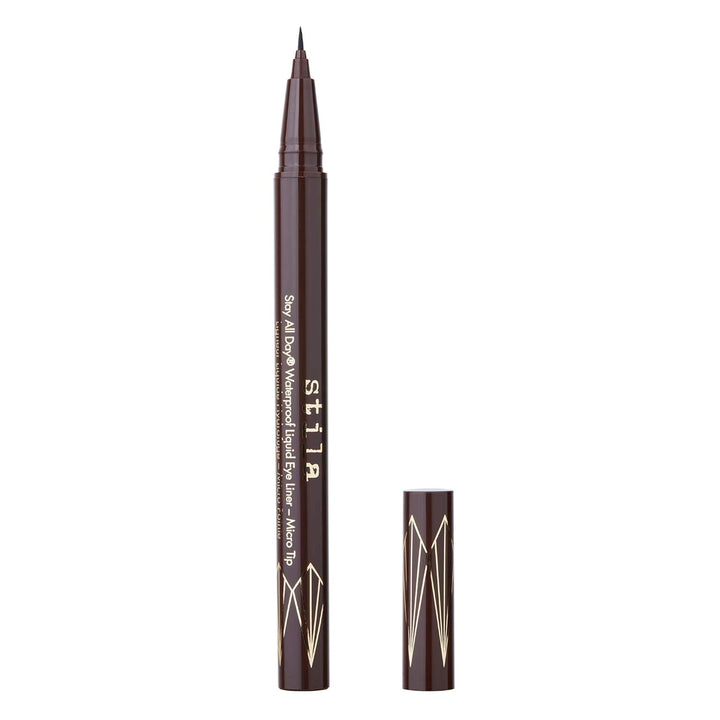 Waterproof Liquid Eye Liner, Stay All Day Makeup with Fine Brush Tip Lasting Satin Finish, Smudge-Proof & Transfer-Resistant