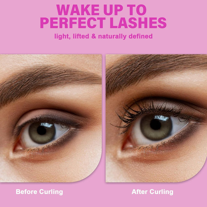 Eyelash Curlers with 6PCS Extra Replacement Pads, Premium Quality Eye Lash Curler, Superior Curling Effect, Easy to Hold and Use, Christmas Gifts for Her - Orange Purple Handle