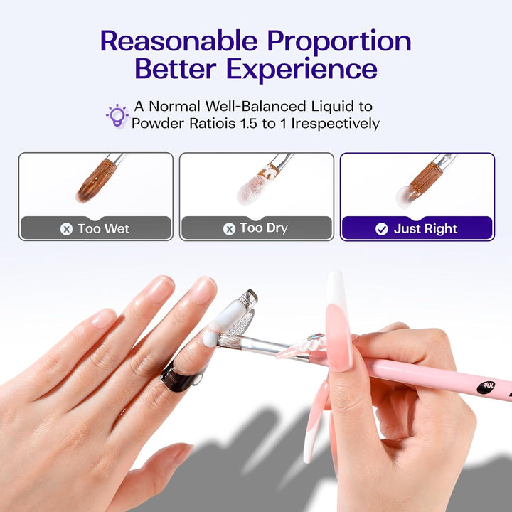 Professional Acrylic Nail Liquid for Nail: 4Fl.Oz Acrylic Liquid with Nail Brush for Beginners at Home DIY Nail Salon Use Non-Yellowing Mma-Free