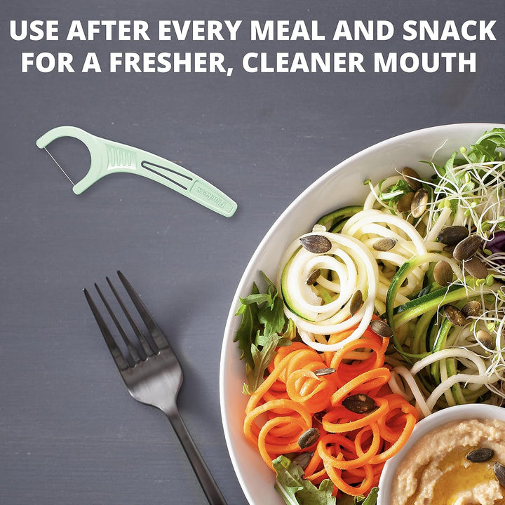 Micro Mint Dental Flossers, Travel Pack, Perfect Travel Size, Easy Storage, Dental Care On-The-Go, Fresh Mint Flavor, 12 Count