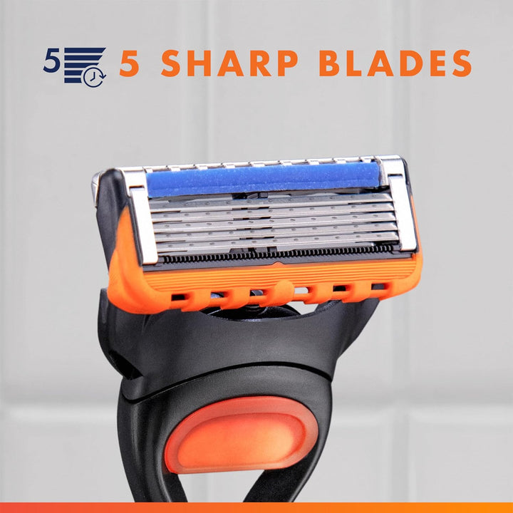 Fusion5 Razors for Men, 1 Razor, 4 Blade Refills, Lubrastrip for a More Comfortable Shave