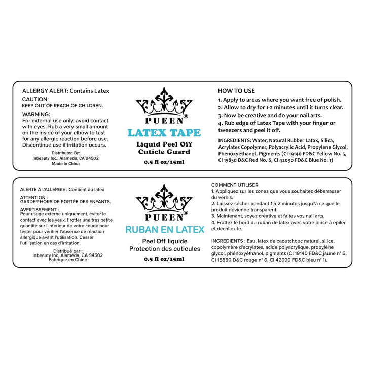 Latex Tape Peel off Cuticle Guard Skin Barrier Protector Nail Art Liquid Tape 15Ml Pink - BH000584