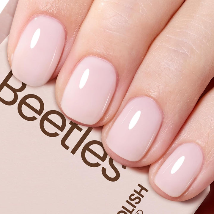 Beetles White Gel Nail Polish Black Gel Polish Kit 2 Pcs 15Ml Black and White Polish French Nails Soak off Led Nails Art Manicure Salon Diy at Home