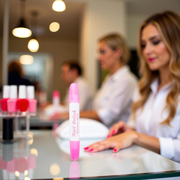 1Pc Pink Nail Erase Pen-Women Nail Art Polish Corrector Pen,Removable Head Nail Polish Cleaning Manicure Corrector Pens for Manicure Fingernail Home Salon Use,Nail Polish,Foot,Hand and Nail Care(6G)