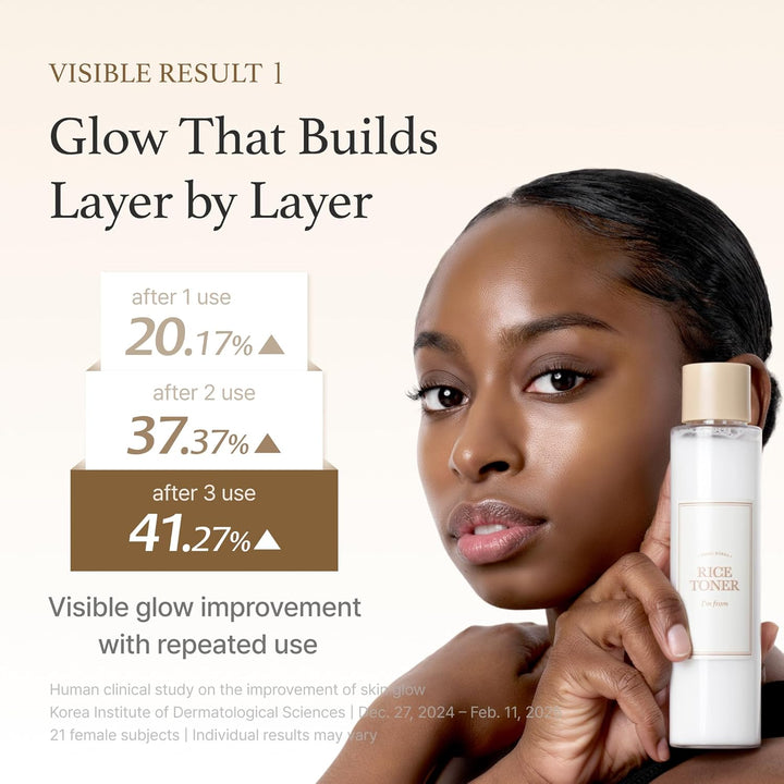 Rice Toner for Sensitive Skin, Rice Extract from Korea, Glow Essence with Niacinamide, Hydrating, Vegan, Alcohol Free, Fragrance Free, Peta Approved, K Beauty Toner, 5.07 Fl Oz