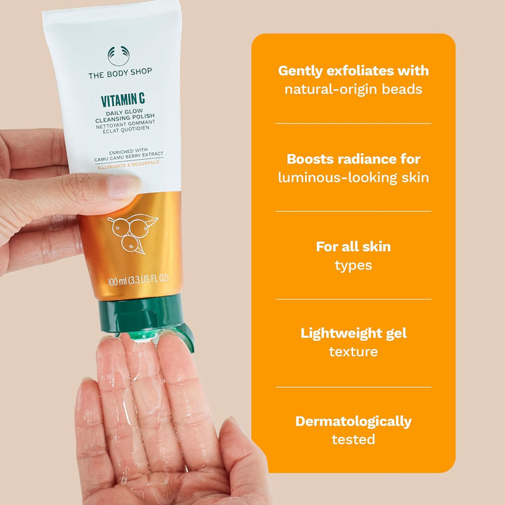 Vitamin C Daily Glow Cleansing Polish – for a Healthier, Fresh-Faced Glow – Vegan – 100Ml