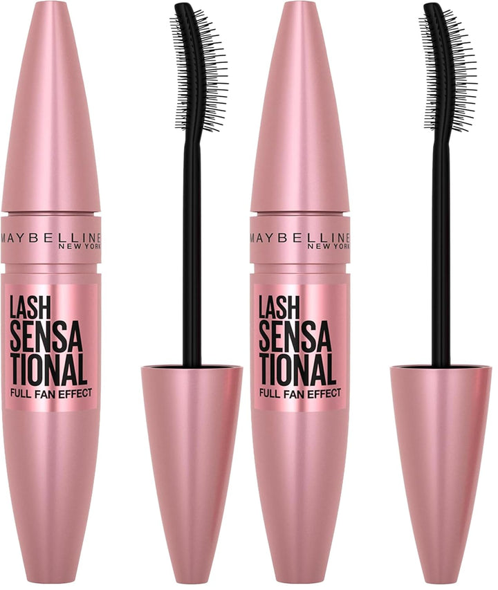 Lash Sensational Washable Mascara, Lengthening and Volumizing for a Full Fan Effect, Blackest Black, 1 Count