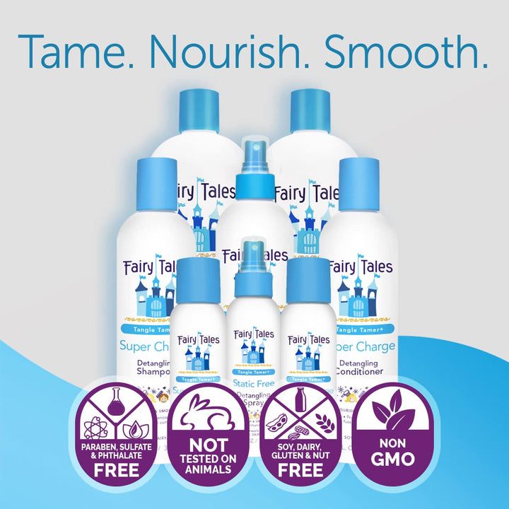 Tangle Tamer Static Free Detangling Spray - Detangler Spray for Kids - Paraben Free, Sulfate Free, Gluten Free, Nut Free - 12 Oz