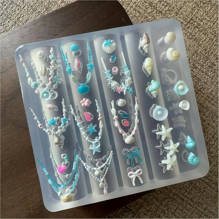 3D Lace Nail Art Molds Design, Silicone Nails Tool Y2K Decoration