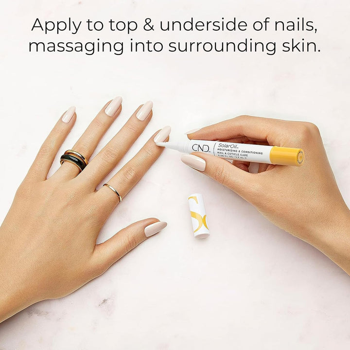 CND Solaroil & Rescuerxx, Cuticle Oil Pen, Keratin Nail Treatment Pen, On-The-Go, Travel-Sized