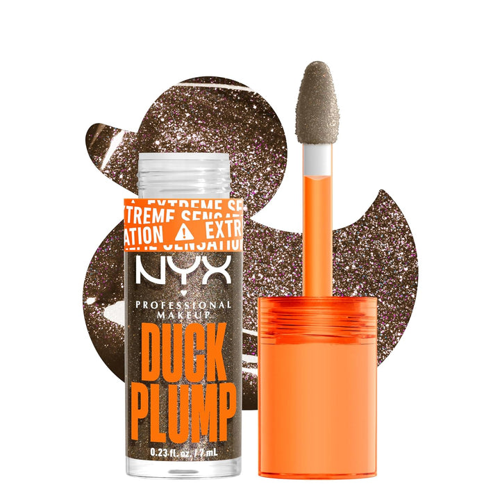 Duck Plump High Pigment Lip Gloss, Lip Plumper Gloss with Spicy Ginger - Clearly Spicy