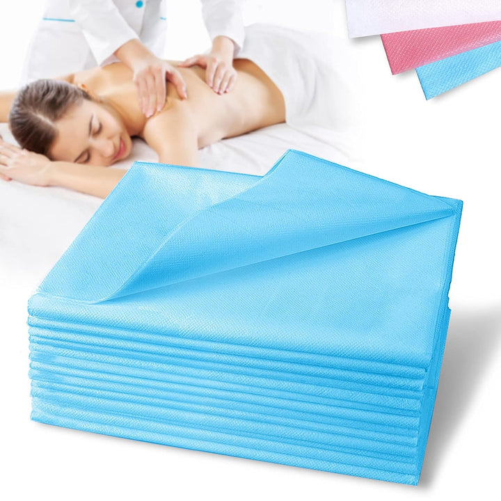 Disposable Bed Sheets Bed Cover for SPA Tattoo Massage Table Hotels 31" X 78" Non Woven Fabric White 20Pcs
