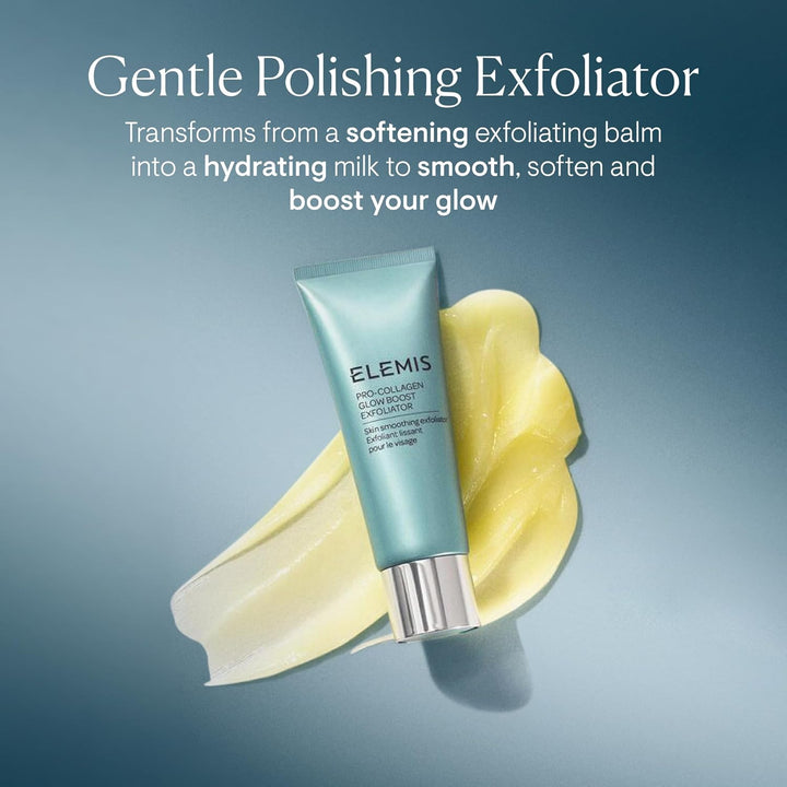 Pro-Collagen Glow Boost Exfoliator, Gentle Physical Facial Exfoliant Softens, and Polishes for Smooth, Glowing, Hydrated Skin, 100Ml