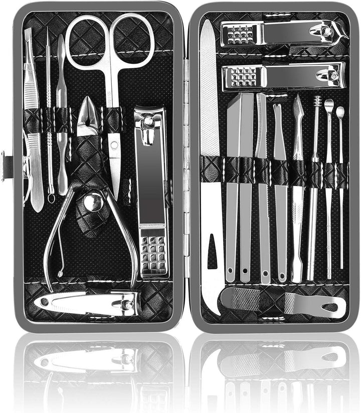 Manicure Kit,  Manicure Set, Mens Grooming Kit, Nail Care Set, Manicure Kit for Men and Women,Nail Kit,Grooming Kit,Nail Clipper Set,Stocking Stuffers,Stocking Stuffers for Teen Boys,Gifts for Men