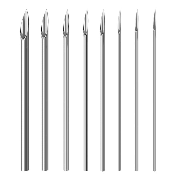 Body Piercing Needles, 40PCS Mixed Piercing Needles-12G.13G.14G.15G.16G.17G.18G.20G Individualized Package 5Pcs of Each Stainless Steel Sterile(Mixed)