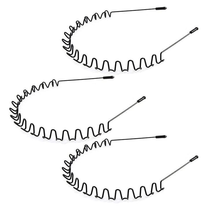 Metal Headbands for Men Fashion Headband for Women, Unisex Wavy Hair Bands Outdoor Sports Head Bands Simple Elastic Non-Slip Hair Accessories (6 Pack)