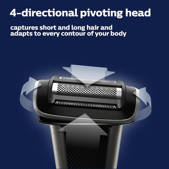 Philips  Bodygroom 7000 Series, Showerproof Groin and Body Trimmer for Men, Precise Body Grooming, Adjustable Comb, Safe Even below the Belt, 80 Min. Runtime, Model BG7030/49