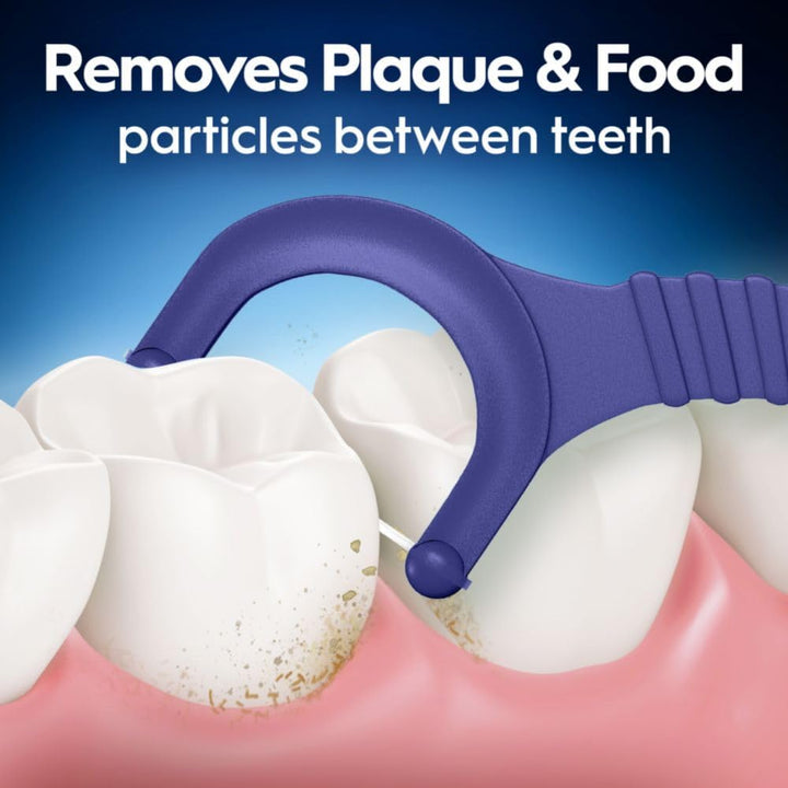 Glide Peppermint Dental Floss Picks with Arctic Peppermint Oil Flavor, 75 Count, Pack of 3