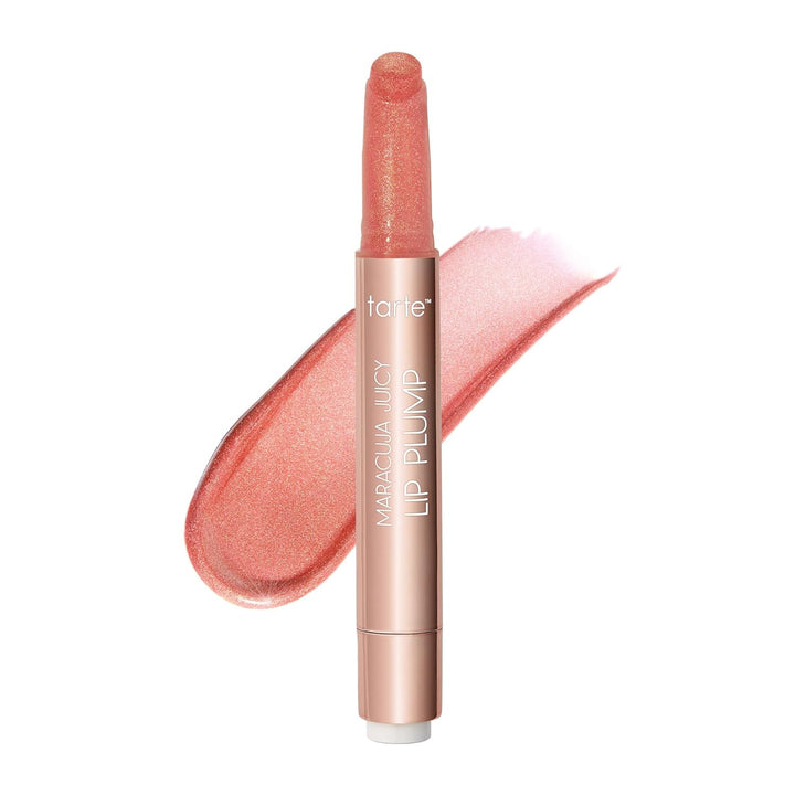 Tarte Maracuja Juicy Shimmer Glass Lip Plump – Hydrating & Volumizing Lip Gloss Balm with Hyaluronic Acid & Vitamin E, Plumps & Moisturizes, Vegan & Cruelty-Free