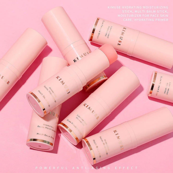 Hydrating Multi Balm Stick, All-In-One Hydrating Lip Balm Eye Cream Neck Cream Make up Base, Reduce Wrinkle & Moisturizing Moisturizer for Face Skin Care