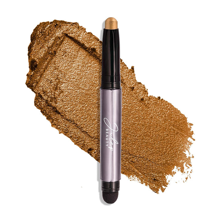 Eyeshadow 101 Cream-To-Powder Waterproof Shadow Stick – Champagne Shimmer – Long-Lasting, Crease-Proof, Medium Golden-Beige Shimmer Cream Eyeshadow with Built-In Smudger