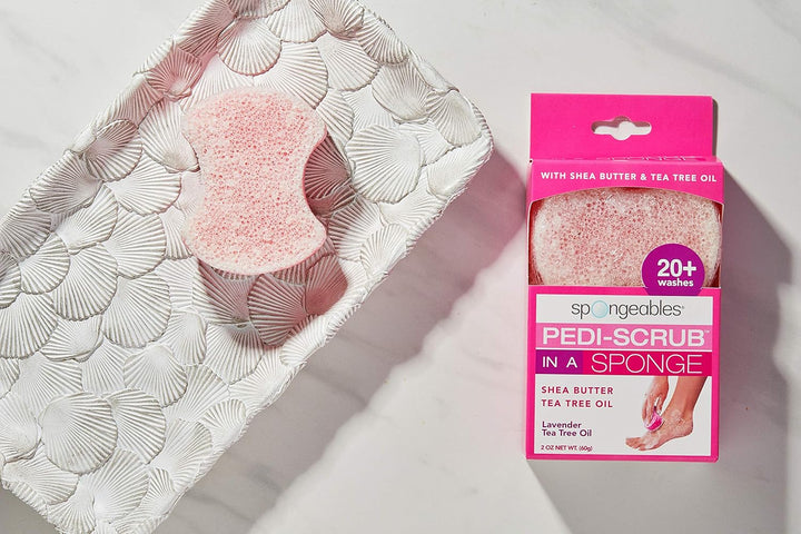 Spongables Pedi Scrub Foot Exfoliating 20+ Wash Sponge