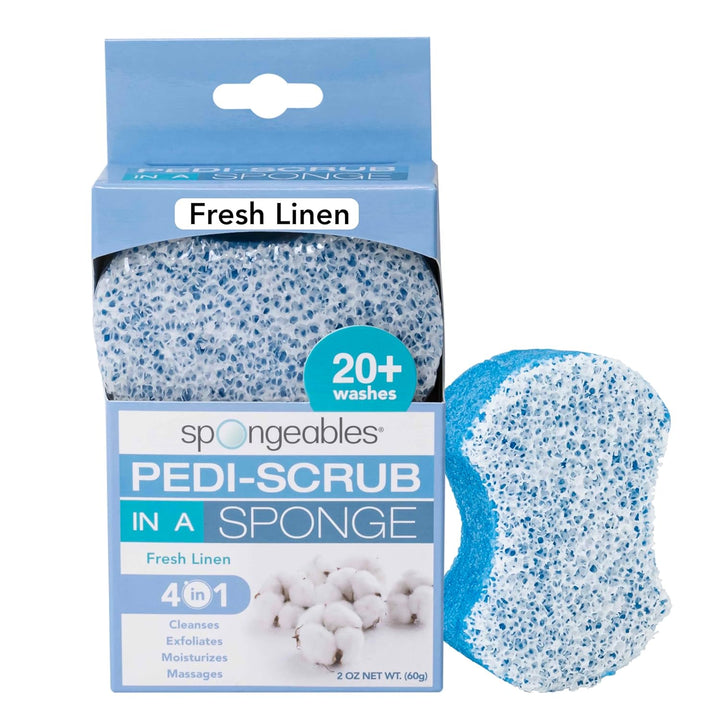 Spongables Pedi Scrub Foot Exfoliating 20+ Wash Sponge