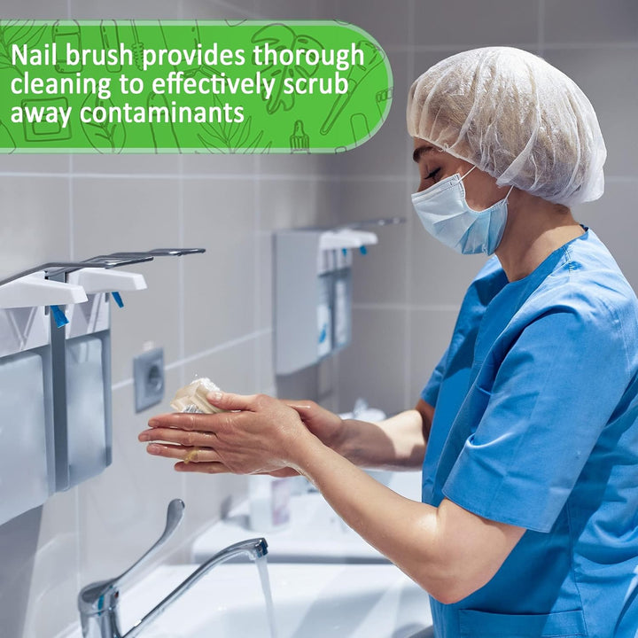 Non-Slip Wooden Two-Sided Hand and Nail Brush. Fingernail Brush for Nail Cleaning and Scrubbing. Heavy Duty Stiff Nail Brush for Travel. Mechanic Hand Scrub Brush with Molded Grip.