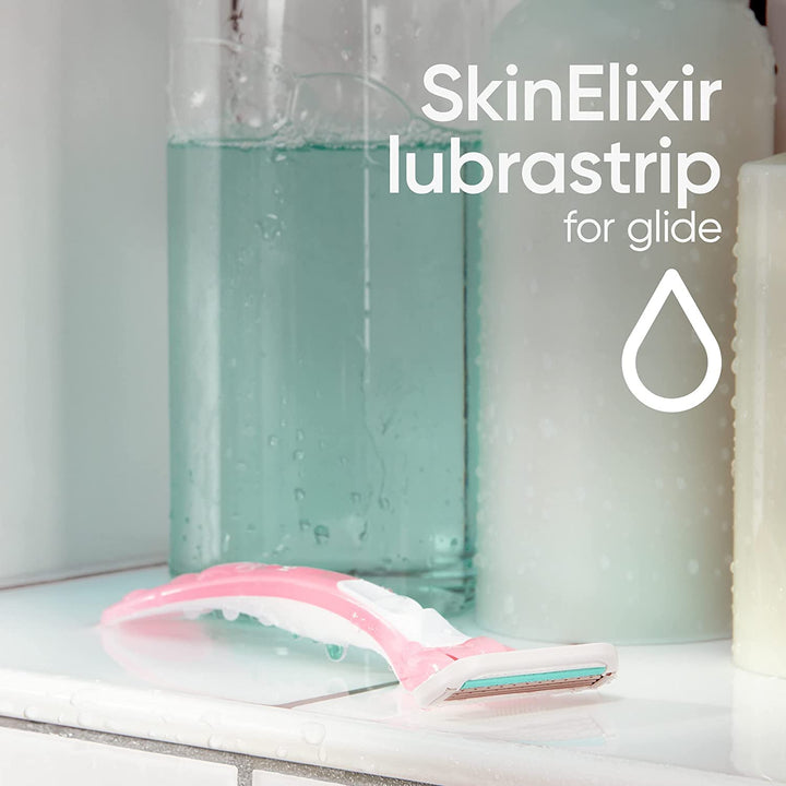 Sensitive Disposable Razors for Women with Sensitive Skin, 6 Count, Delivers Close Shave with Comfort