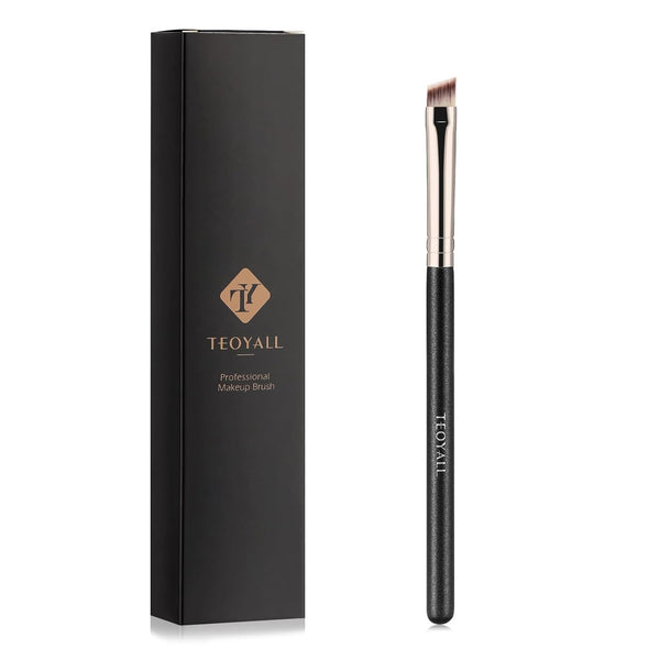 Flat Angled Eyeliner Brush, Soft Thin Slanted Synthetic Bristles Precision Eyebrow Brush for Brow Powder Gel Eye Liner