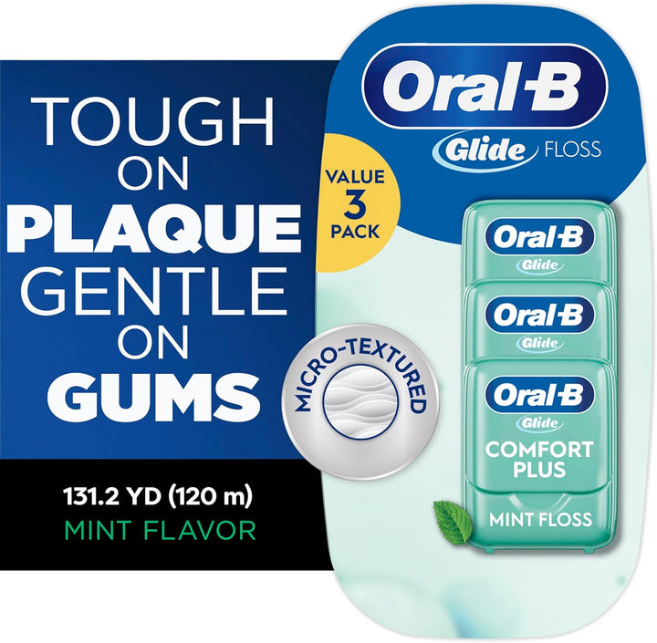 Glide Pro-Health Comfort plus Floss, Mint, 3 Ct