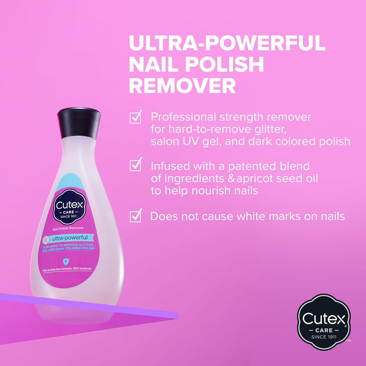 Gel Nail Polish Remover, Ultra-Powerful & Removes Glitter and Dark Colored Paints, Paraben Free, 6.76 Fl Oz