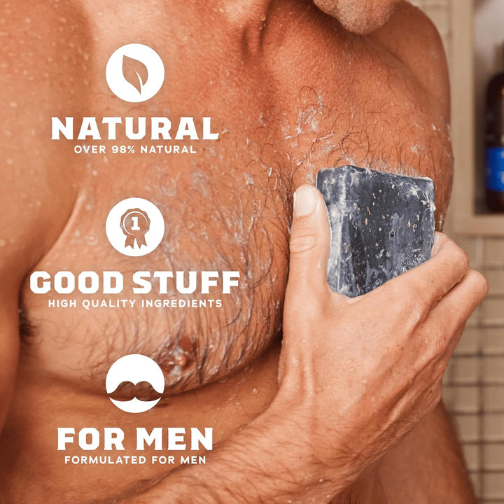 NEW Bricc House Travel Pack - Soap Travel Case + Birchwood Breeze, Fresh Falls Soap + Wood Barrel Bourbon Deodorant + Vanilla Bourbon Lip Balm - Full Routine Natural Men'S Care Kit