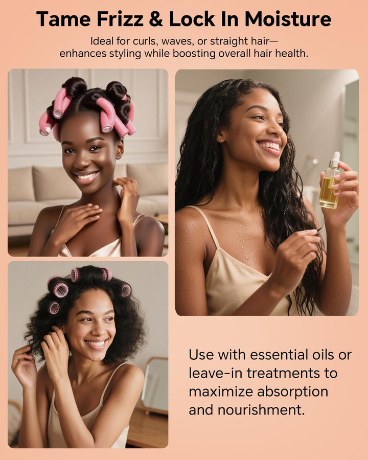 Hair Dryer Bonnet Attachment – 28.5" XL Hooded Dryer Cap for Faster Drying & Deep Conditioning, Extra-Large Space Fits Thick, Curly Hair & Styling Tools (Black, Extra Large)