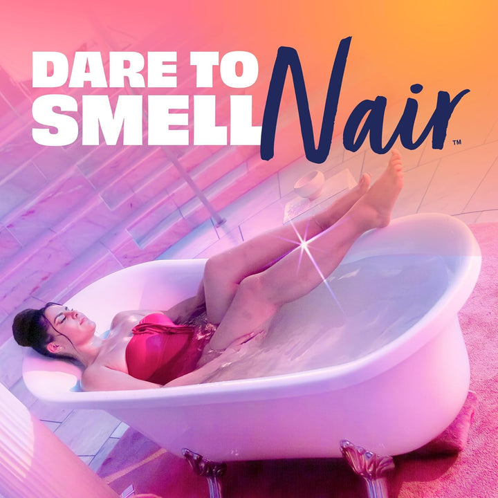 Sensitive Shower Cream Hair Remover with Natural Coconut Oil and Vitamin E, Body Hair Removal Cream, 12 Oz