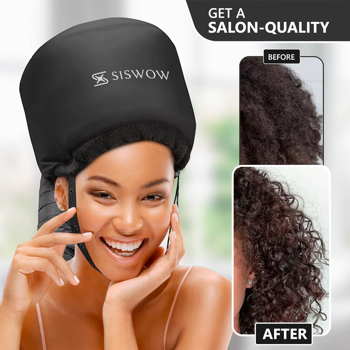 Net Plopping Cap for Drying Curly Hair - Hair Dryer Bonnet Diffuser Cap for Curly, Speeds up Drying Time, Safety Deep Conditioning at Home - Portable, Adjustable for Natural Curly Hair Women