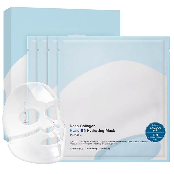Deep Collagen Overnight Mask 37Gx4Ea | Original Hydrating Collagen Face Mask | Real Collagen 2,160,000PPB for Elasticity |Tiktok Trend Items Korean Skin Care