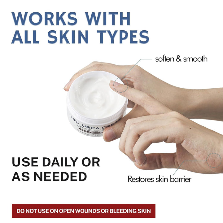 Urea Cream 40 Percent,Foot & Hand Cream for Dry Cracked,Urea Lotion for Feet Maximum Strength
