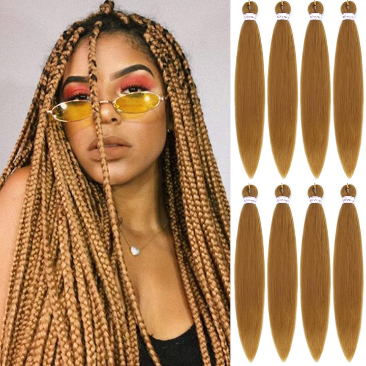 Purple Braiding Hair Pre Stretched Long Braid 30 Inch 2 Packs Professional Braiding Hair Extensions Synthetic Crochet Twist Braids (30 Inch, Purple)