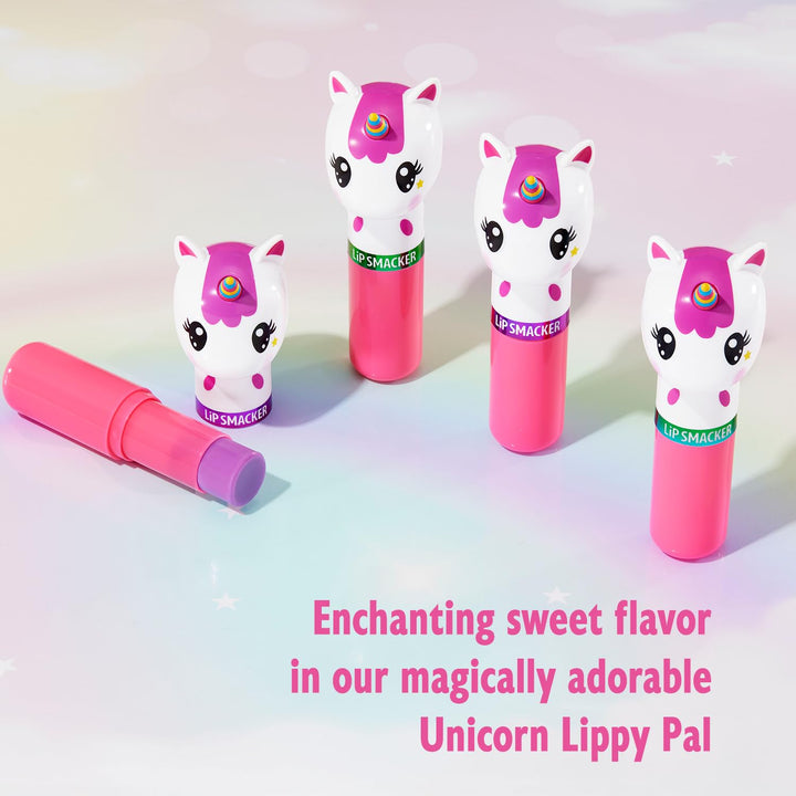Lippy Pals Unicorn, Flavored Moisturizing & Smoothing Soft Shine Lip Balm, Hydrating & Protecting Fun Tasty Flavors, Cruelty-Free & Vegan - Unicorn Magic
