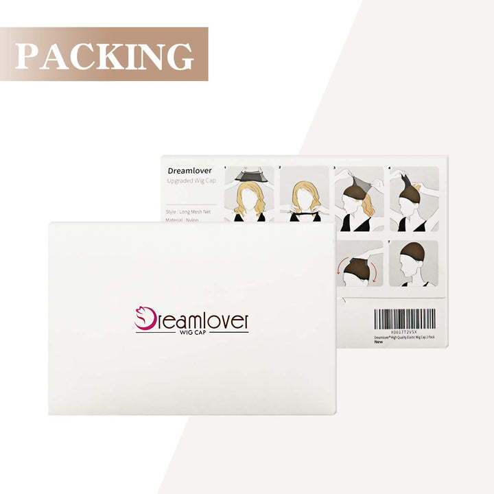 Wig Caps for Women, Hair Net for Wig, Mesh Wig Cap for Long Hair, Natural Nude, 2 Pieces