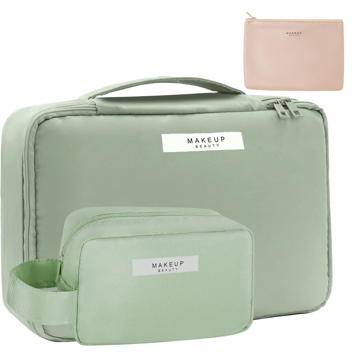 Travel Makeup Bag Cosmetic Bag Makeup Bag Toiletry Bag for Women and Men (Green)