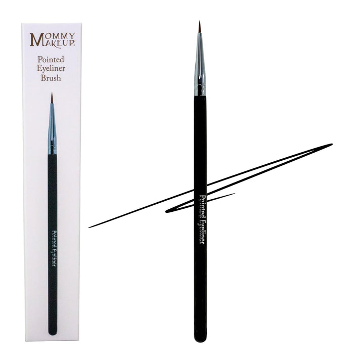 Pointed Eyeliner Brush - Ultra Fine Premium Synthetic Vegan Bristles - Precision Gel Eye Liner Brush for Makeup Artist-Quality Results, Cruelty Free by