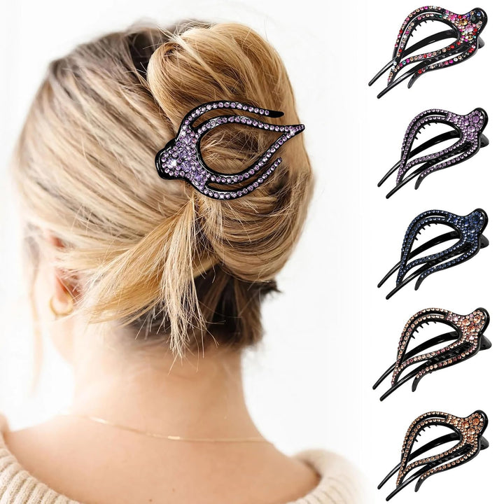 French Concord Hair Clips - 6Pcs Side Slide Volume Clips for Women Girls, Strong Hold No Slip Grip, Thick or Thin Hair (Matte Finish, L:4.6 IN, W:1.97IN)